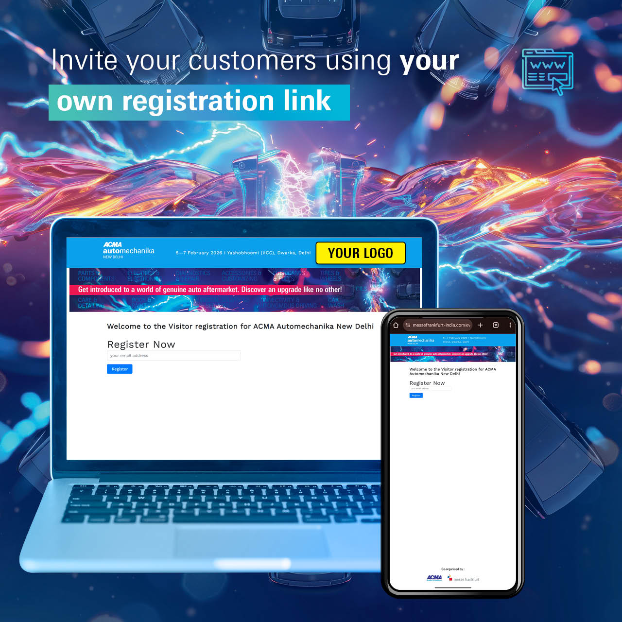 Customized registration link