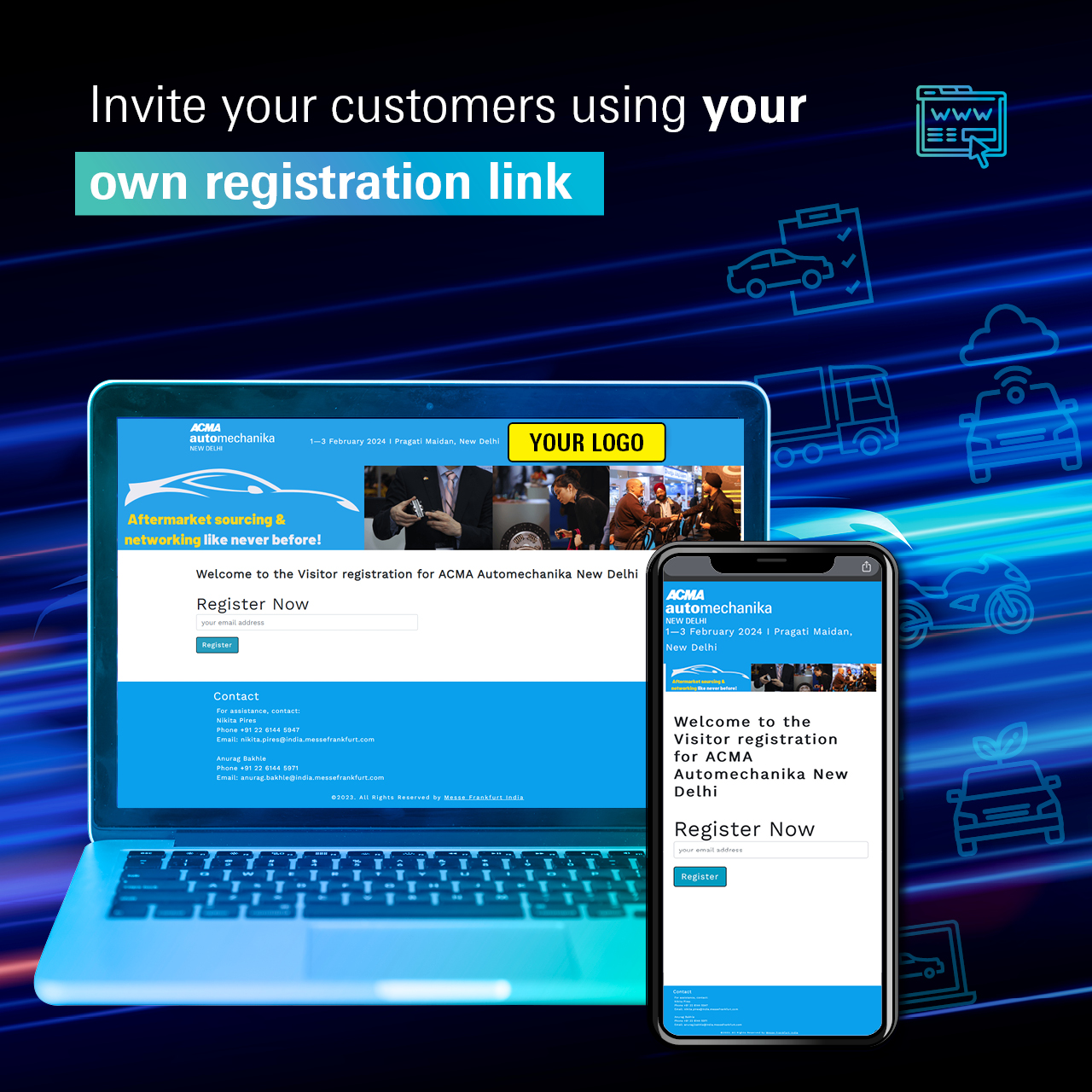 Customized registration link